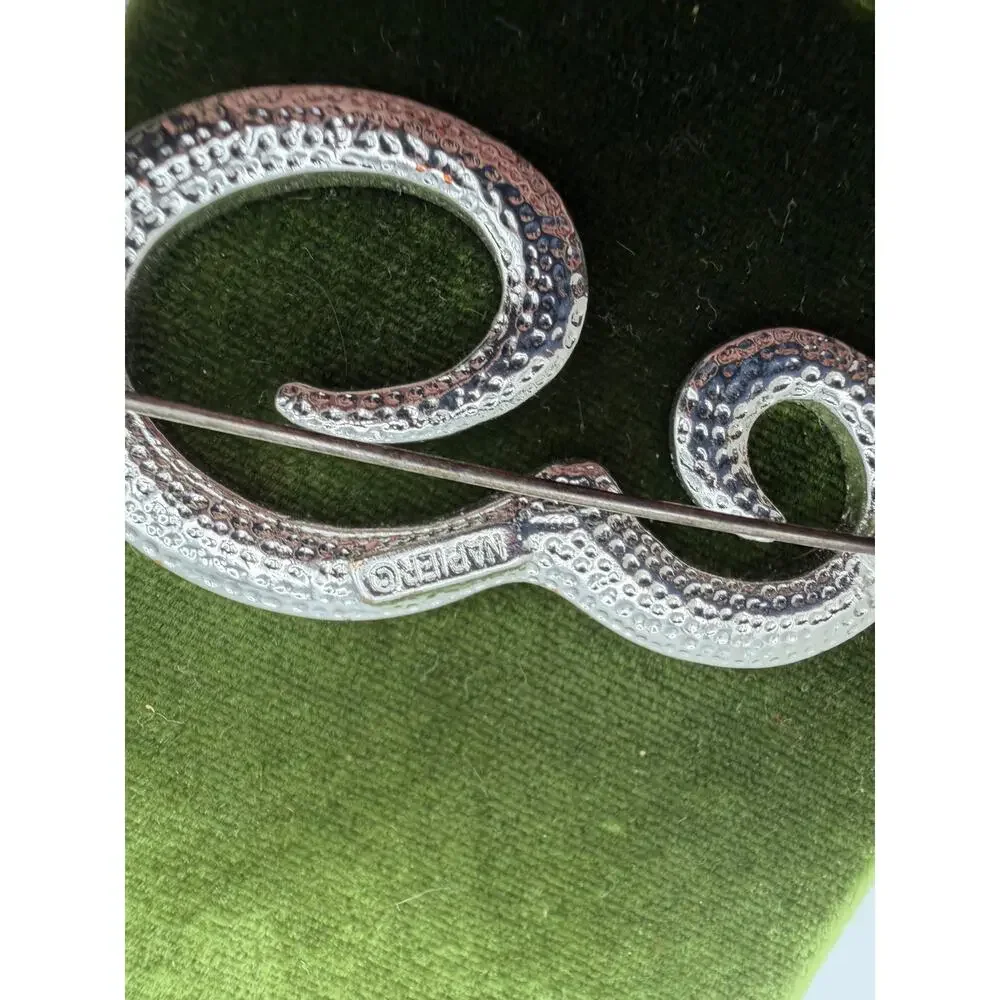 Napier silver-tone script letter 